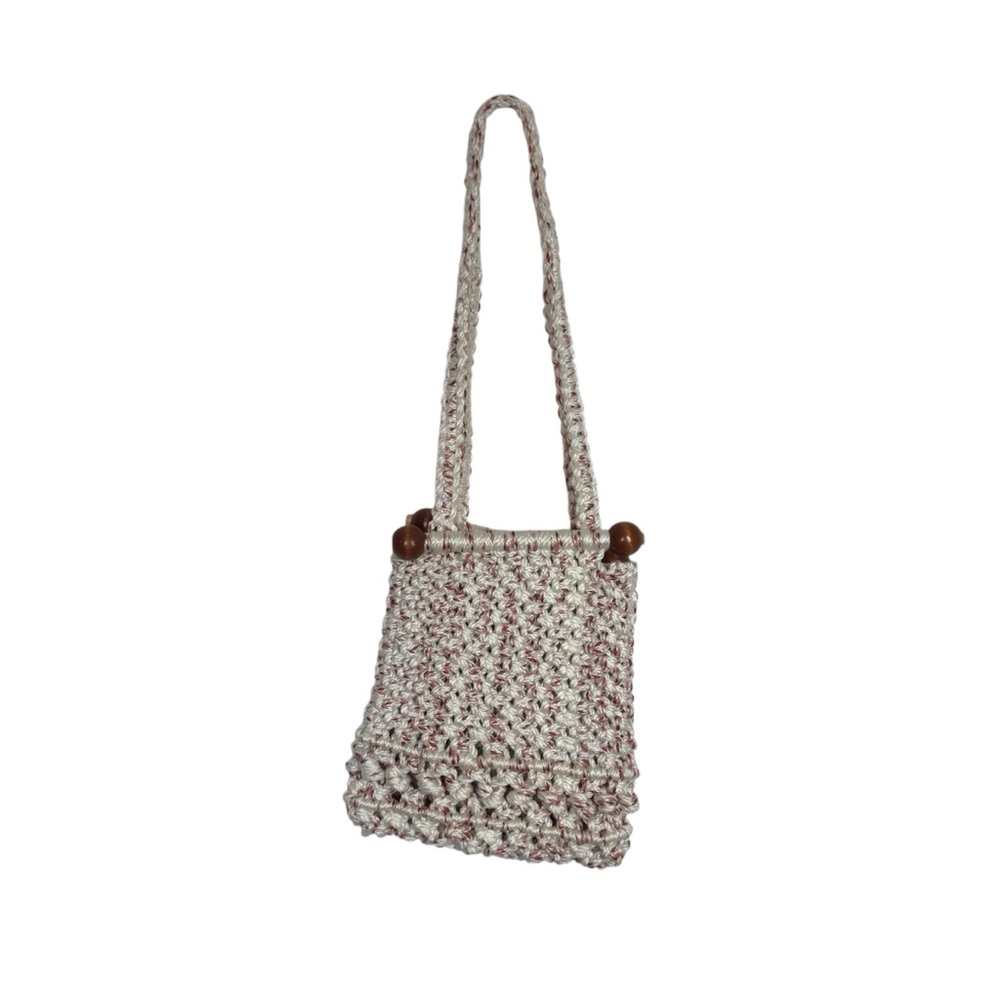 Boho Cottagecore Woven Knit Crochet Shoulder Bag